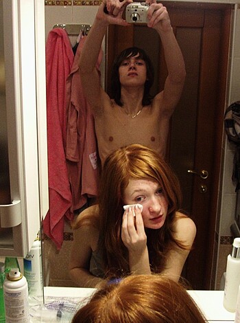 F*ckin' hell d*cks, why the f*ck you takin' a selfie in front of a goddamn mirror? You both look like a pair of c*nts.