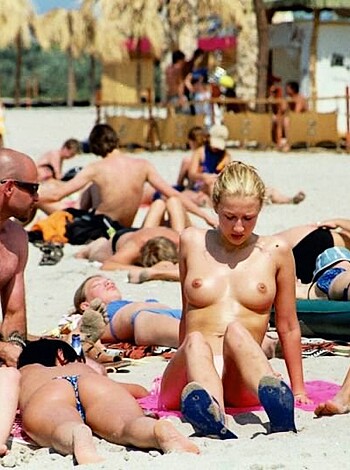 "Here's a chick, lying her ass off on some fucking beach towels."
