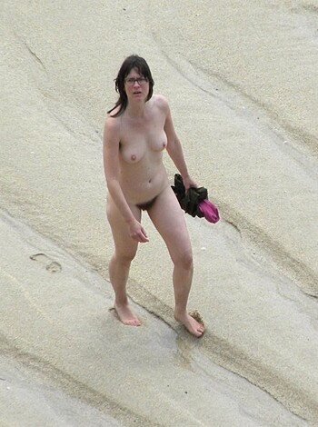 "Look at this bitch strolling butt-naked on the fucking sandy shore, asshole!"