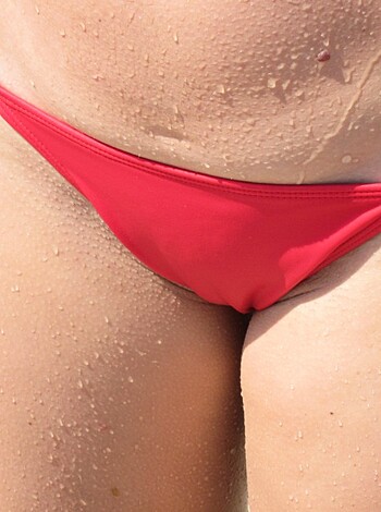 Here's an image of a fucking bikini bottom that's been fucking sitting around, collecting goddamn sun spots and fucking tan lines like some kind of fucking hobo panties.