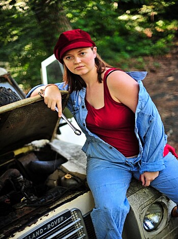 overalls - tits out - Photo 5