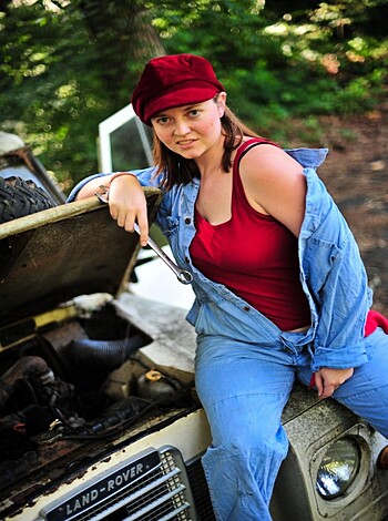 overalls - tits out - Photo 6