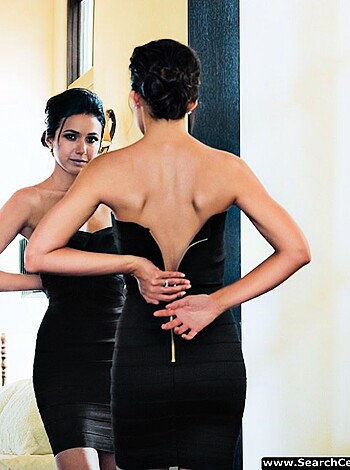 Fucking hot chick checking out her tits in the fucking mirror, with a fucking sexy dress on, no doubt.