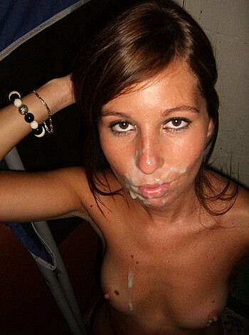 Brunette cum slut - Photo 49