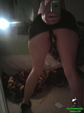 "Yo! Check out this fuckin' pic of some chick's stinkin' ass legs with her shitty cell phone reflected in the damn mirror!"