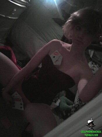 This horny Emo Teen Girlfriend poses for some Selfpics - Photo 43