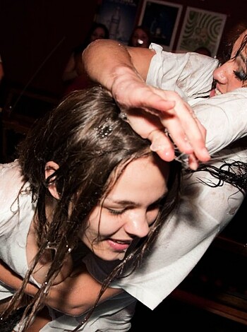 Party Girls in Club - Fighting in pool - wet t-shirt - Photo 12