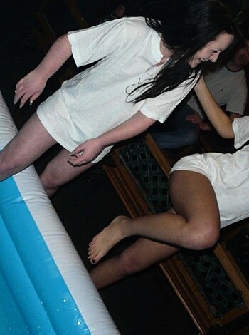 Party Girls in Club - Fighting in pool - wet t-shirt - Photo 33