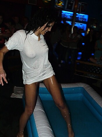 Party Girls in Club - Fighting in pool - wet t-shirt - Photo 41