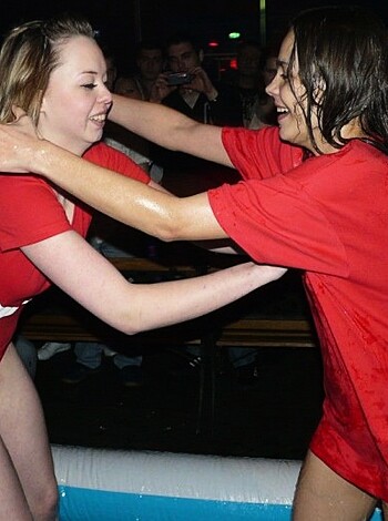 Party Girls in Club - Fighting in pool - wet t-shirt - Photo 50