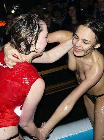 Party Girls in Club - Fighting in pool - wet t-shirt - Photo 56