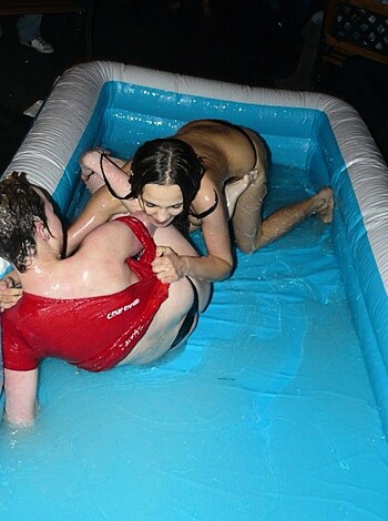 Party Girls in Club - Fighting in pool - wet t-shirt - Photo 61