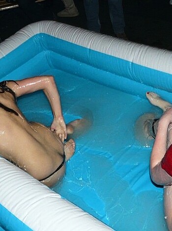 Party Girls in Club - Fighting in pool - wet t-shirt - Photo 75