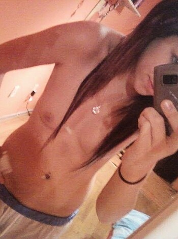 "Here's a busty blonde, slathering her tits on her iPhone, standing ass-naked in some room."