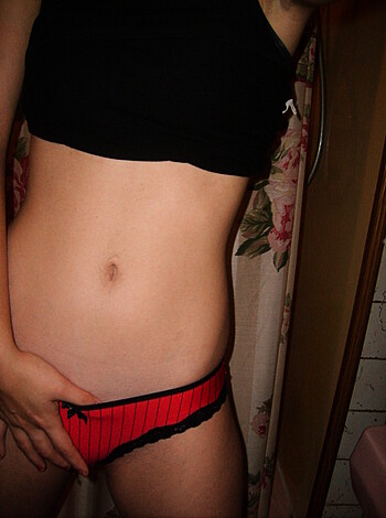 "Fucking hot-ass babe in red panties."
