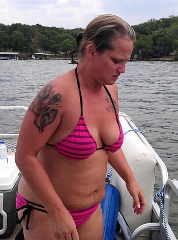 "F***ing hell, check out this skinny bitch in her itty bitty bikini, posing like a dumb c*** on a stupid f*****g boat."