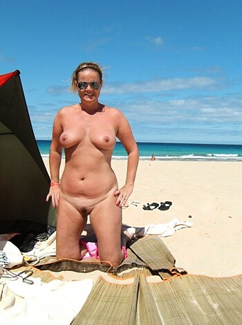 "Here's a hot naked chick lying on a fucking beach, with her twat right next to some ass-fucking tent."
