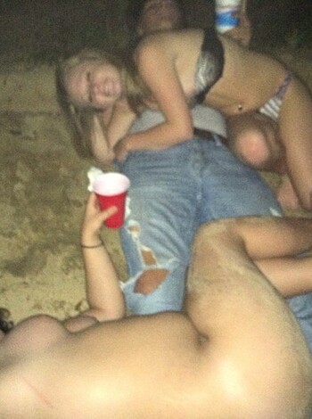 A fuckin' sexy bunch of bitches frolicking naked by the goddamn ocean under starlight, for cryin' out loud!