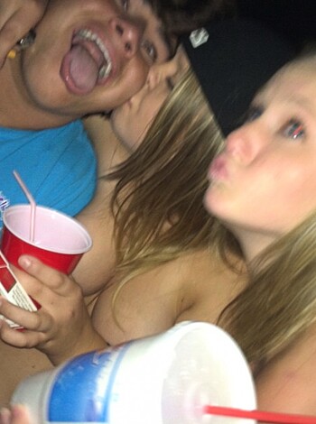 "Kissing fucking girl at drunken asshole party."