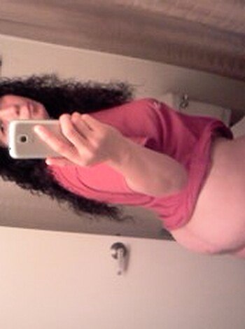 "Bitch posing for fucking selfie in fucking bathroom mirror."
