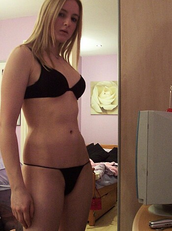 Bitch in black bikini.