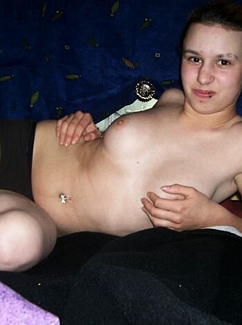 "F*cking hot chick with no hair spread eagle on a mattress."
