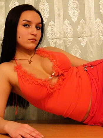 "Watch out for this f**king hot chick in her sexy red lingerie, as she's getting ready to seduce the hell out of you."