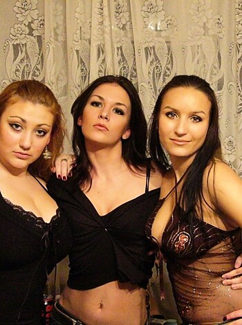 Fuckin' two chicks with no tits takin' shots while dressed like whores.
