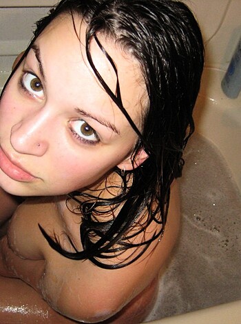 """
Hot bitch in the tub, soaking wet and naked as fuck.
"""