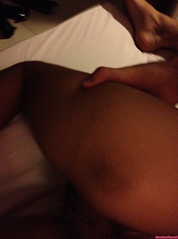 Fucking him from behind, she can feel his dick sliding inside of her wet pussy.