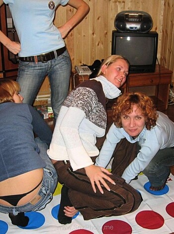Vulgar description: "Here's a fat ass bitch showing off her granny panties to a bunch of laughing hoes."