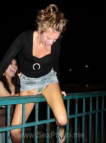 "Yo ho bitch! Check out this chick scaling a wooden plank, trying to jump over a damn wall in the middle of the night! Fucking slamming!"