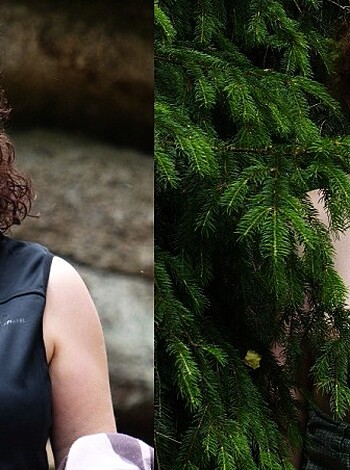 A chick standing bare assed in the fuckin' forest with her hands on her goddamn hips.