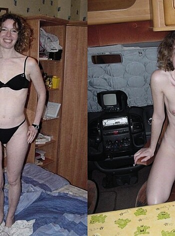 A scantily clad hoochie mamma is striking cheesecake poses for the camera.
