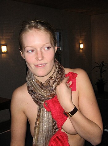 "Here's a chick who ain't got no clothes on, just some scarf covering her ass."