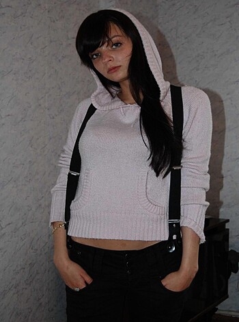 Vulgar description: "Babe snaps her tits for the camera."