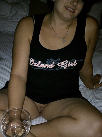 """
Groovy bitch with boobies showing off her tits and chugging some fucking red wine.
"""