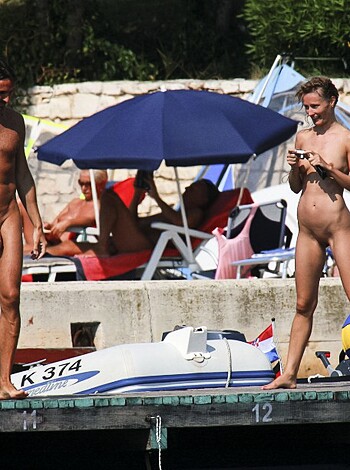"Yo, check out these two dudes jerking off on a goddamn boat dock."