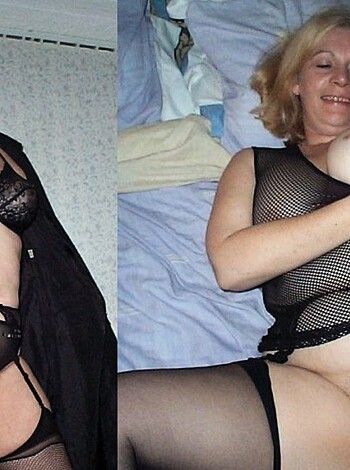 Here's a picture of a busty blonde babe with her hand down her panties, rubbing one out.