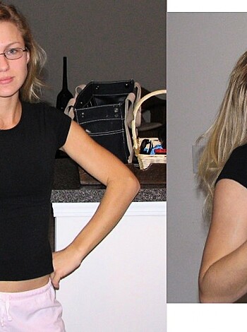 Fucking hot chick showing her tits off with a smug look on her face.