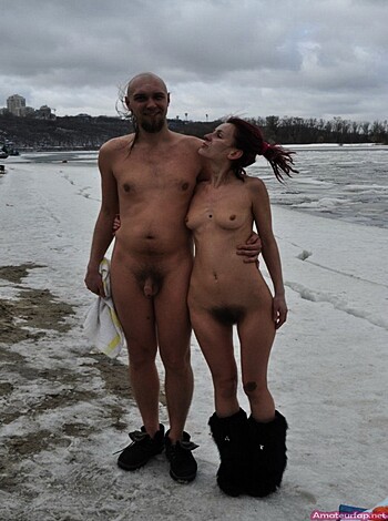 Fucking two fully naked dudes standin' next to some fucking ocean with their dicks out!