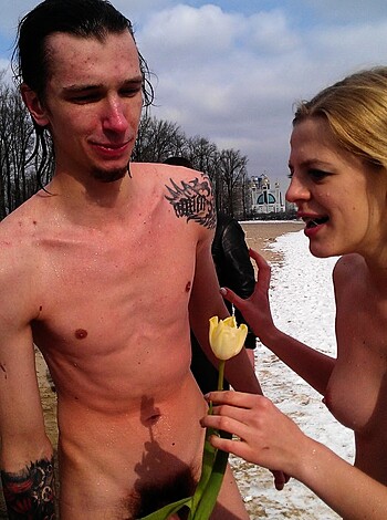 Horny Students Group Makes Hot Pictures In Winter - Photo 25