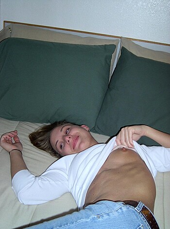 Here's a fucking image of some bitch lying face down on some goddamn bed with her ass up in the air.