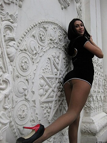 Skinny hot tramp drunk posing - Photo 36