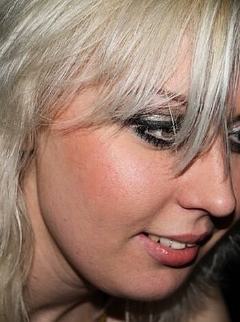 Here's a fucking photo of some sexy cunt with makeup and her underwear, you dumb fucker!