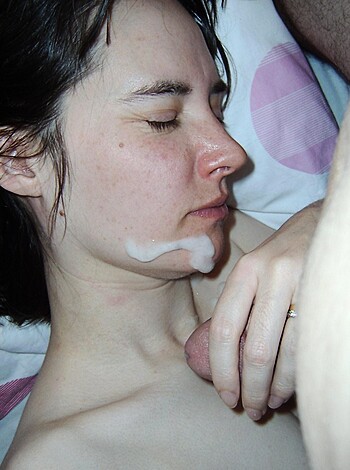 "Sloppy-faced bitch sucking dick like it's her job, tits out for the world to see."