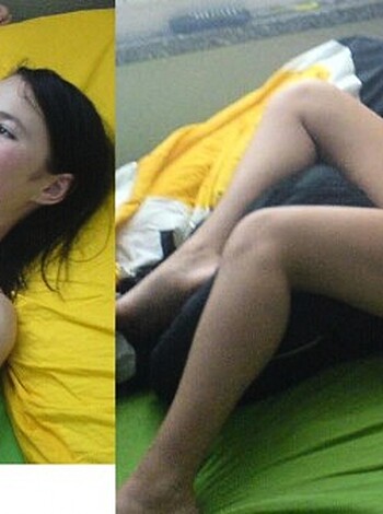 "Here's a pic of two hot bitches fuckin' each other on some satin sheets."