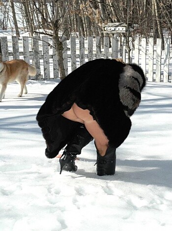 """
A naked ass, freezing its balls off in the snow.
"""