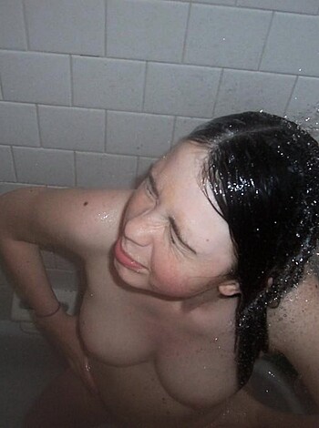 "Check out this fucking hot chick taking a nude shower."