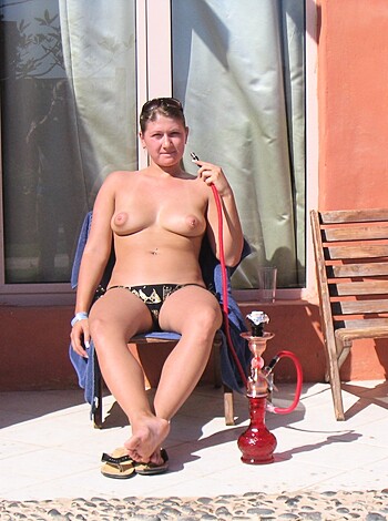 "Bitch with no shirt fucking on windowsill."